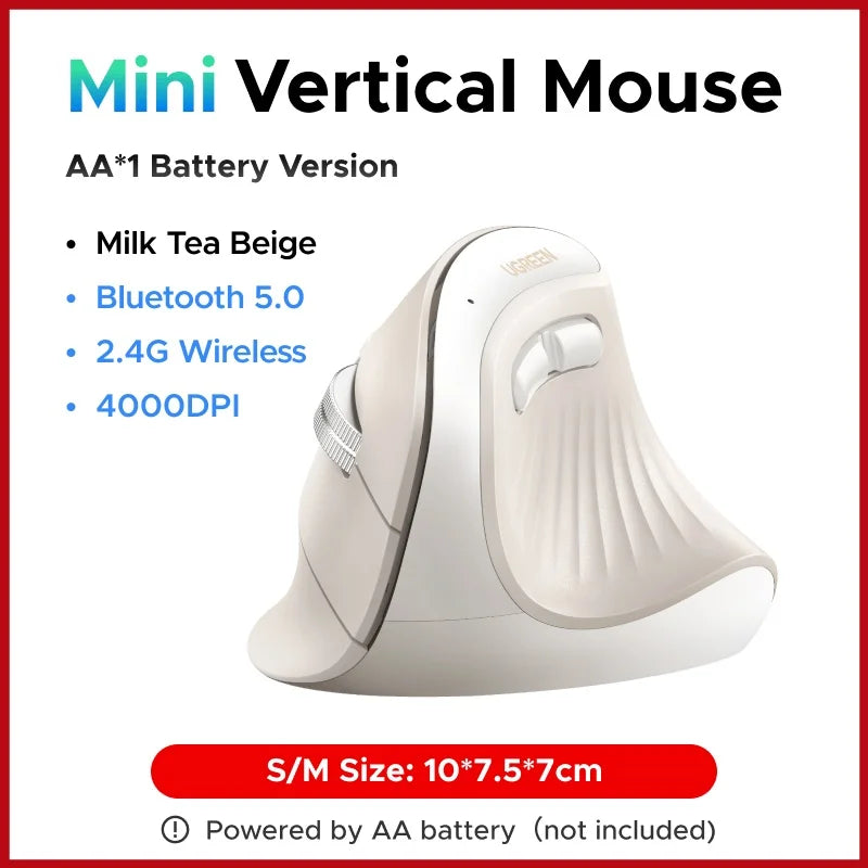 UGREEN 4000DPI Ergonomic Wireless Mouse