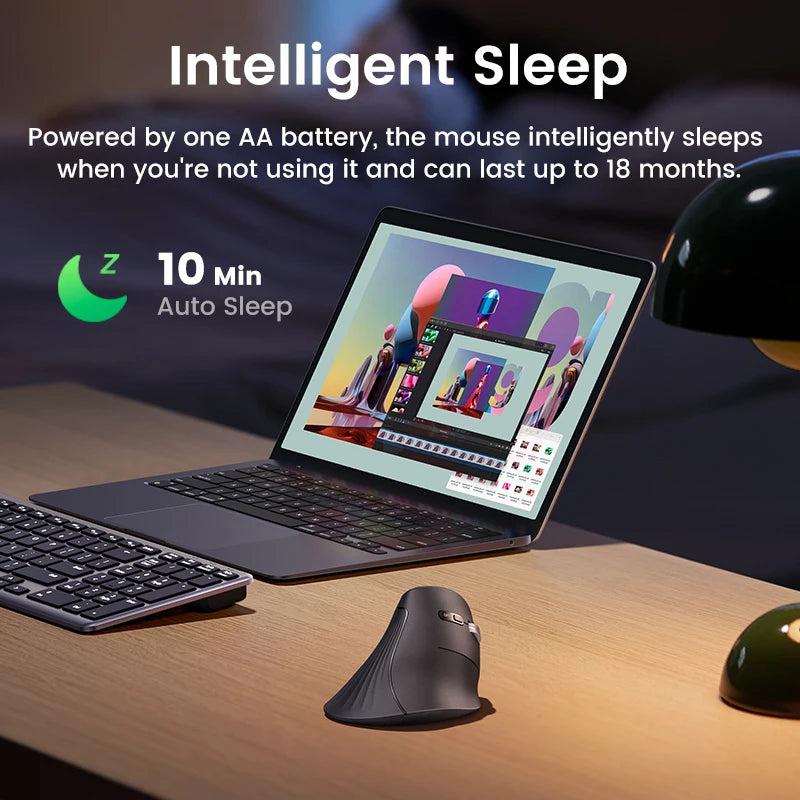 UGREEN 4000DPI Ergonomic Wireless Mouse