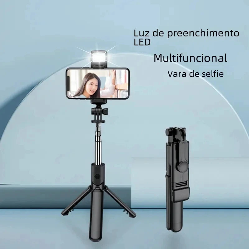Bluetooth Selfie Stick Tripod With Light