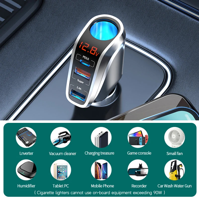 66W Fast Charging Car Charger