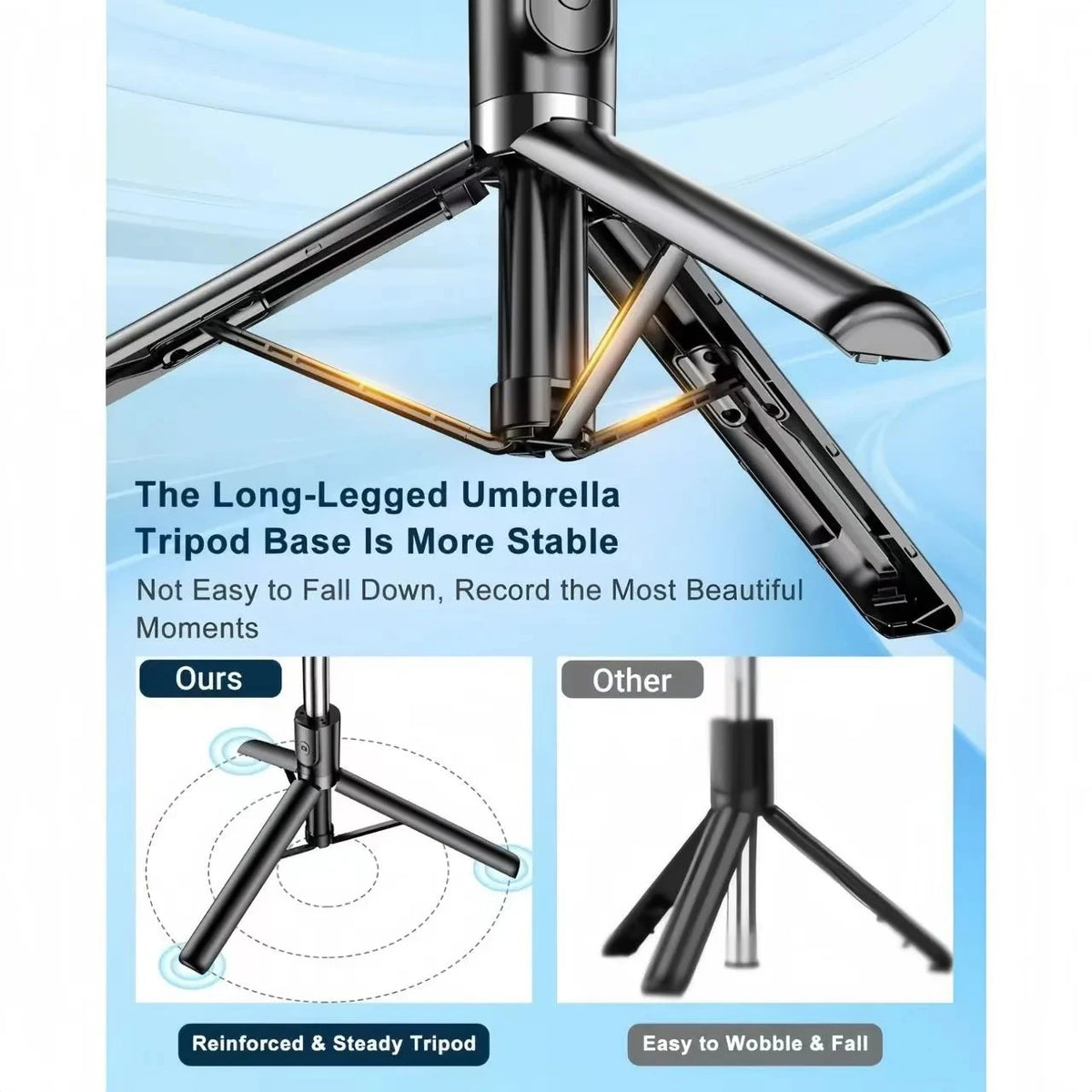 1700mm Wireless Selfie Stick Tripod