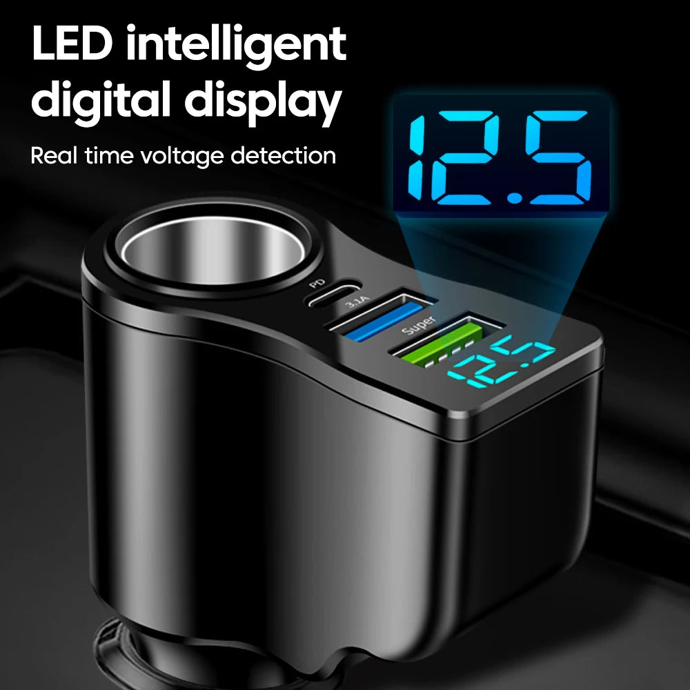 66W 4-in-1 Fast Car Charger