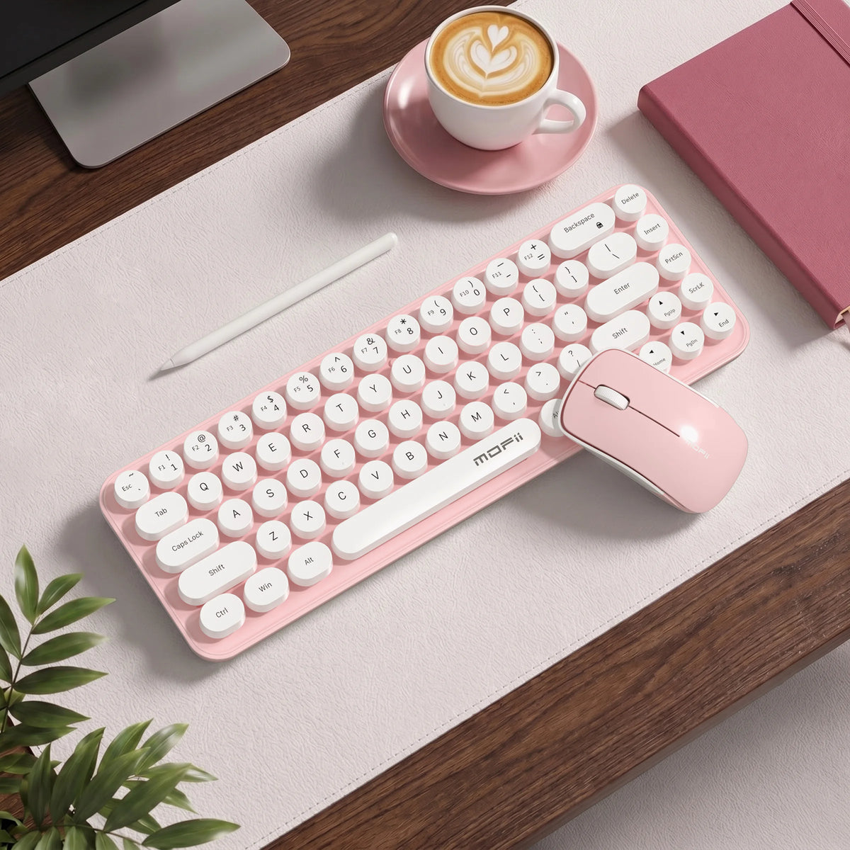 MOFII Idol Pink Wireless Keyboard Combo