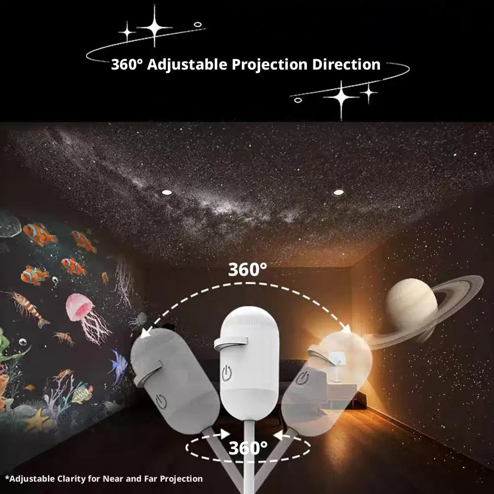 2-in-1 LED Galaxy Star Projector