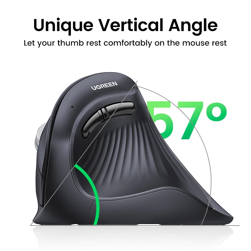 UGREEN 4000DPI Ergonomic Wireless Mouse