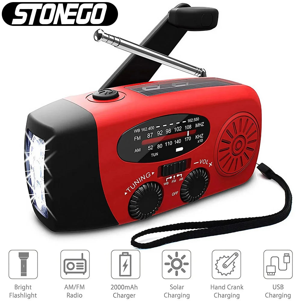 Solar Hand Crank Emergency Weather Radio