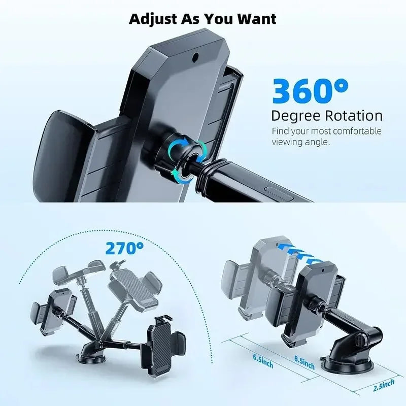 360° Suction Cup Car Phone Mount