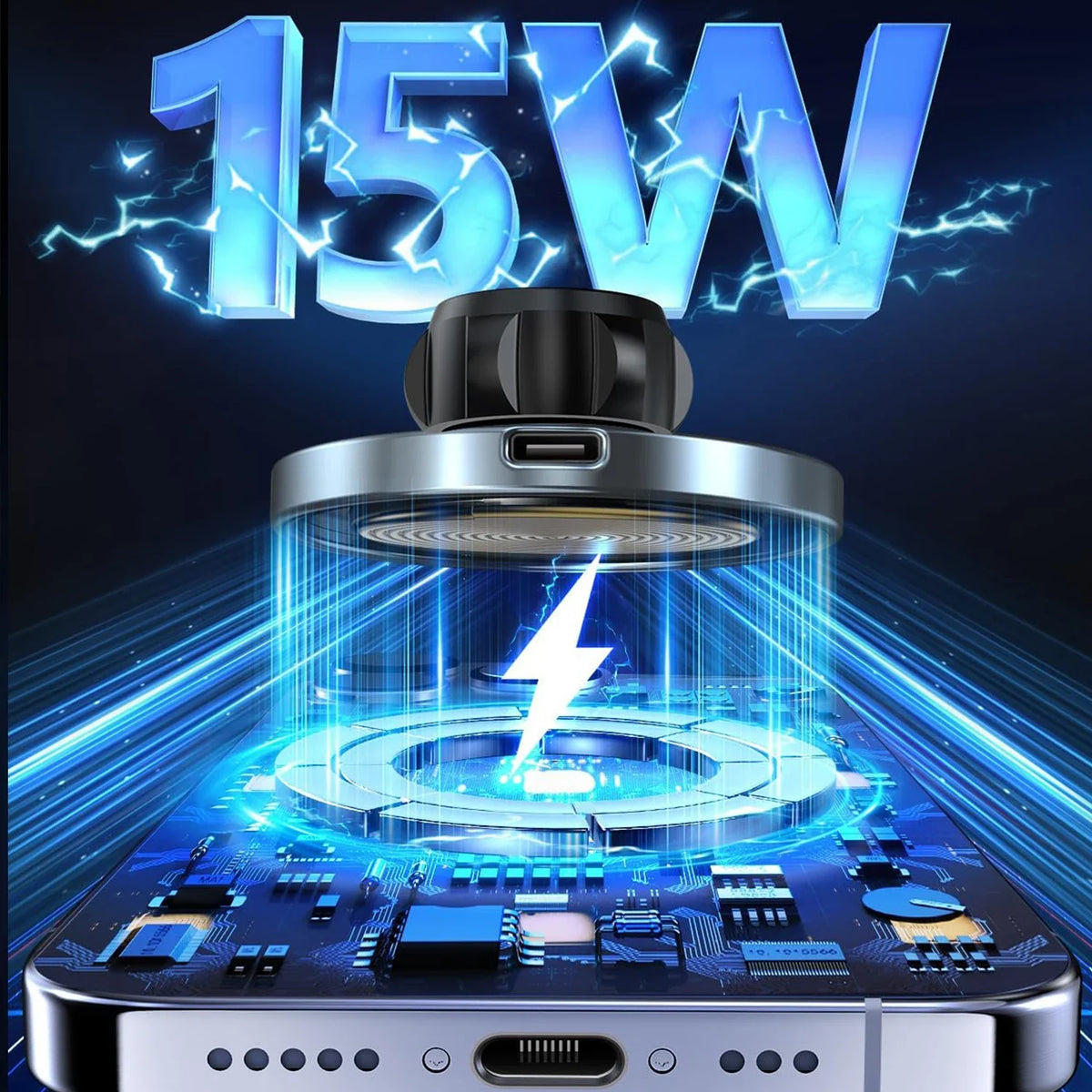15W Magnetic Wireless Car Phone Charger