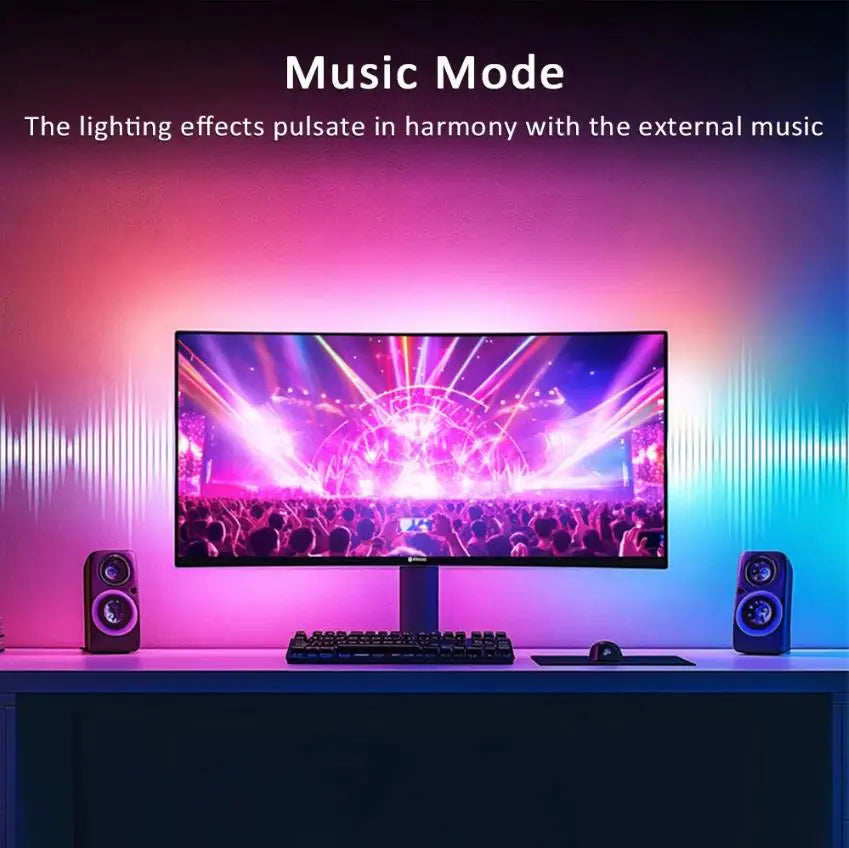 RGBIC USB PC Monitor LED Lights