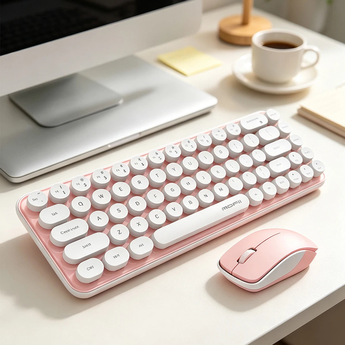MOFII Pink 75% Wireless Keyboard Combo