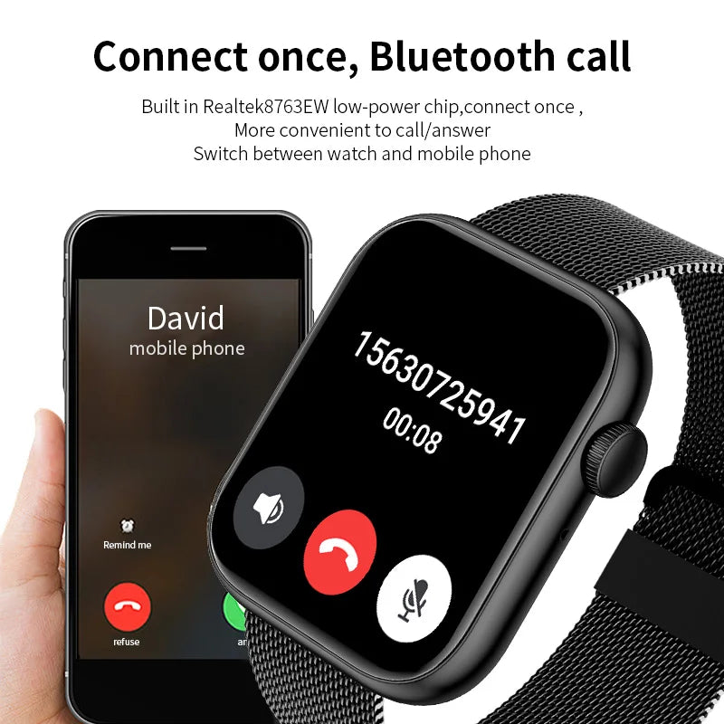 LIGE 1.85" Bluetooth Call Smartwatch