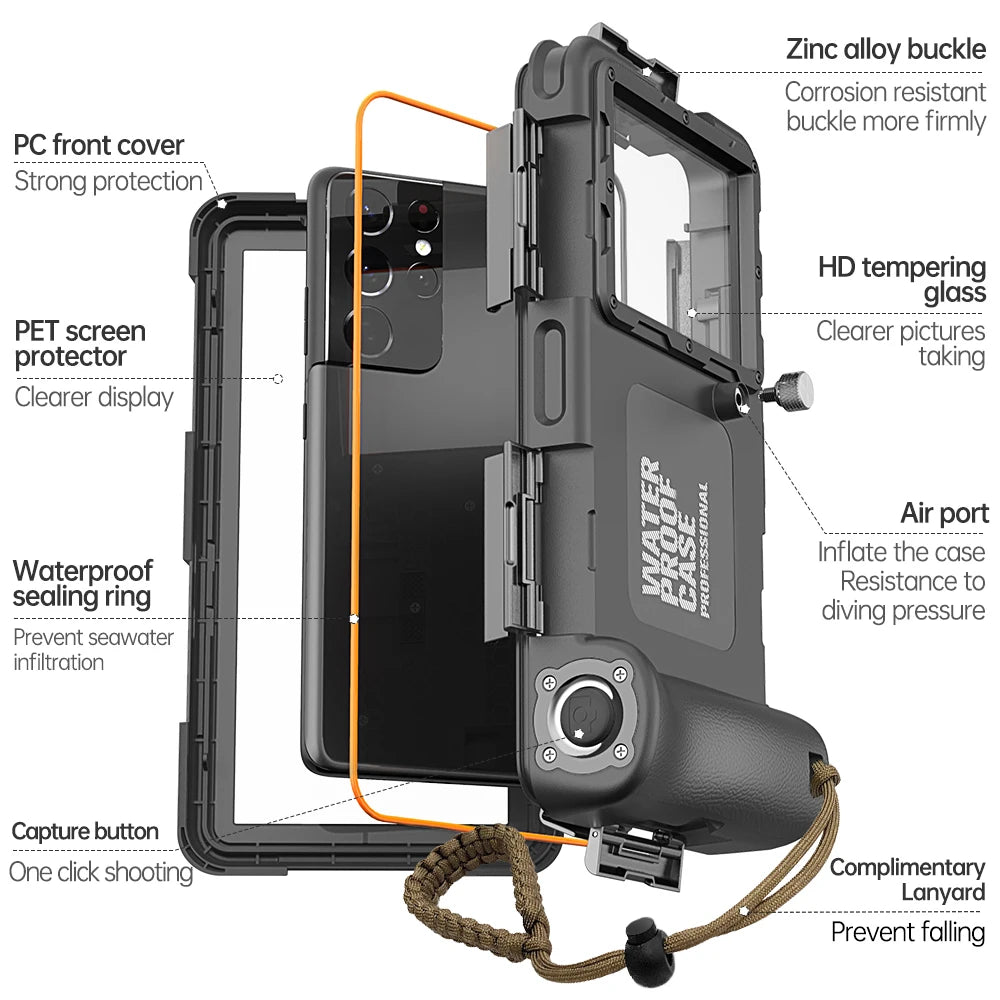 Shellbox IP68 Waterproof Phone Case