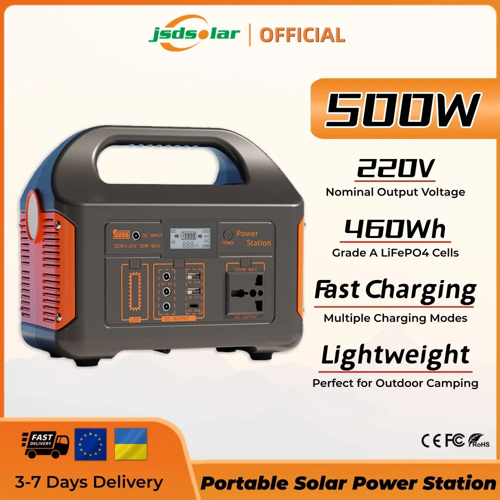 500W Portable Solar Power Station