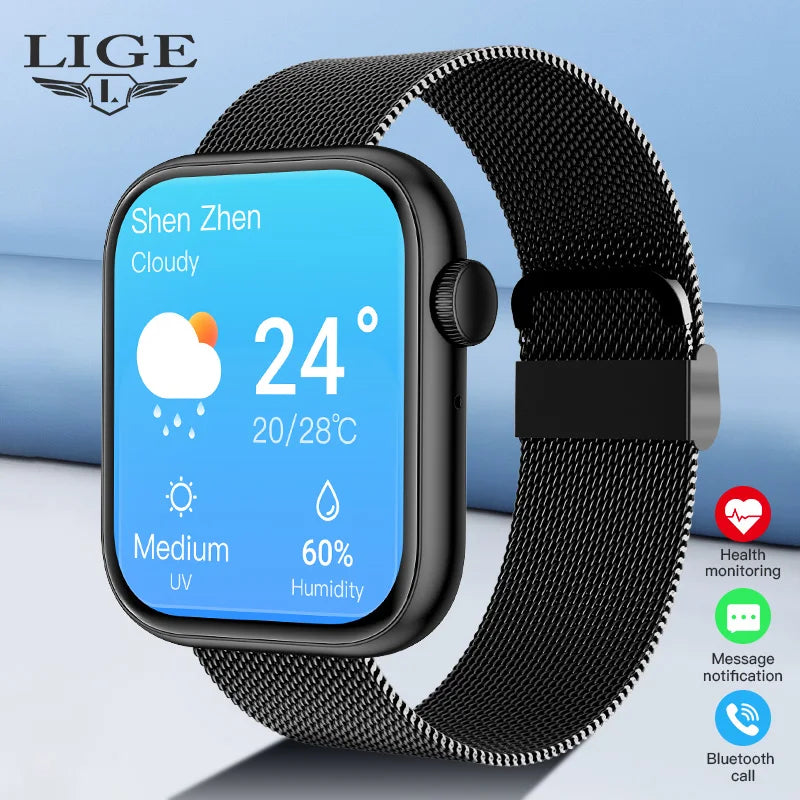 LIGE 1.85" Bluetooth Call Smartwatch