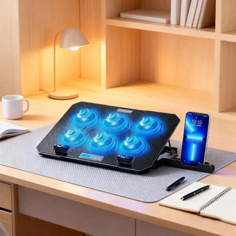 652F Six-Fan Laptop Cooling Pad