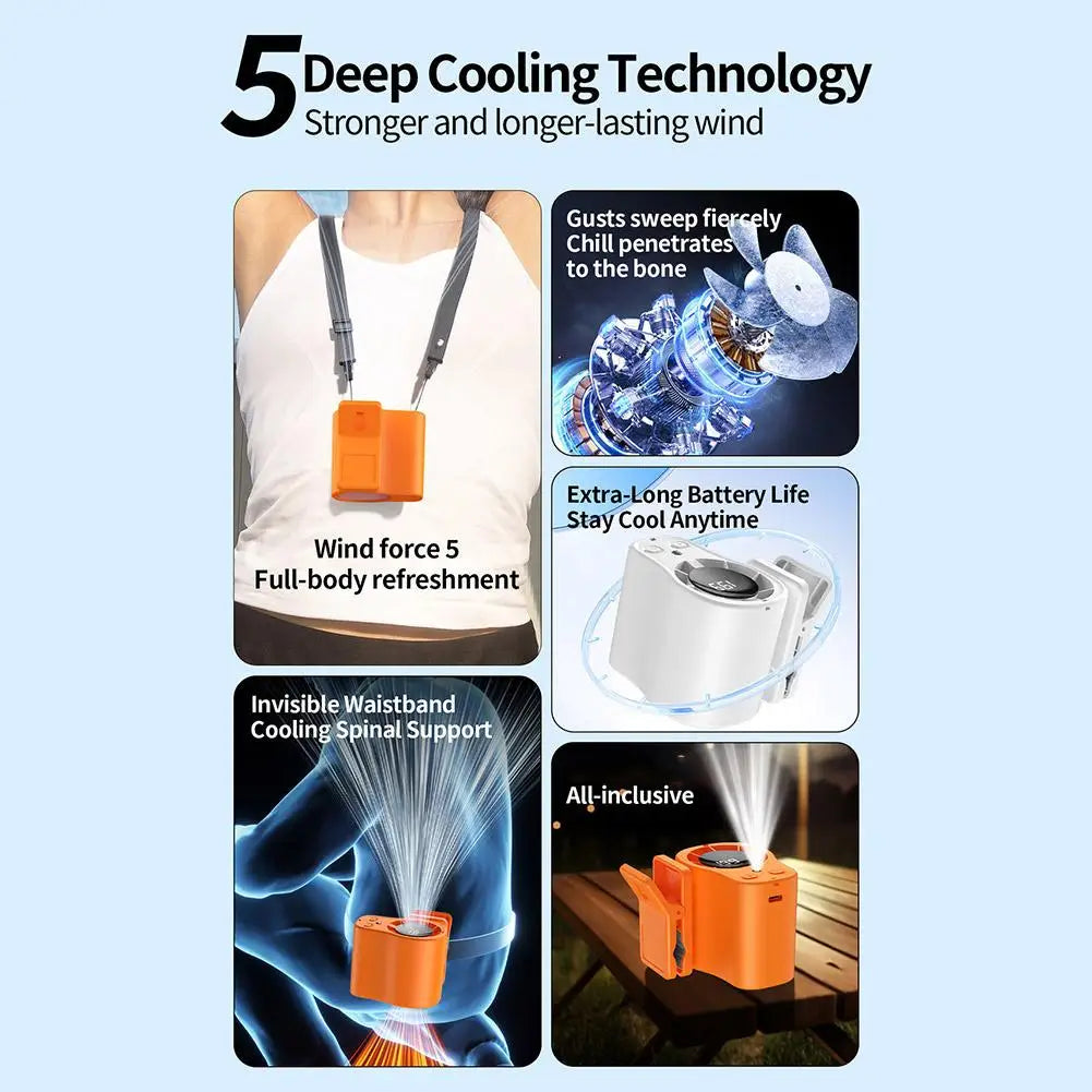 Portable USB Rechargeable Car Cooling Fan