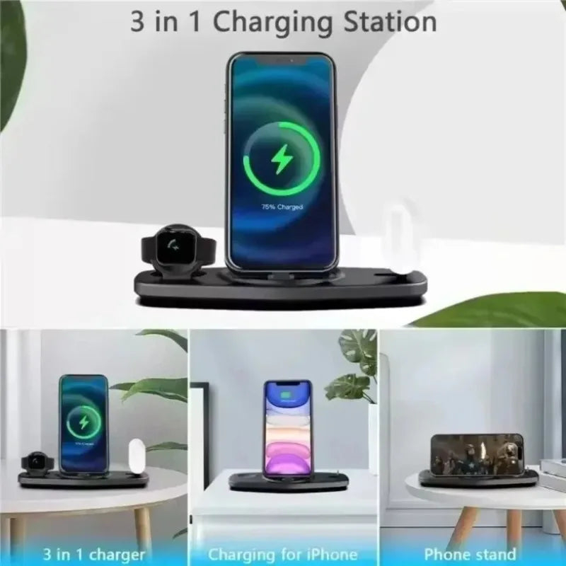 3-in-1 Desktop Wireless Charging Station