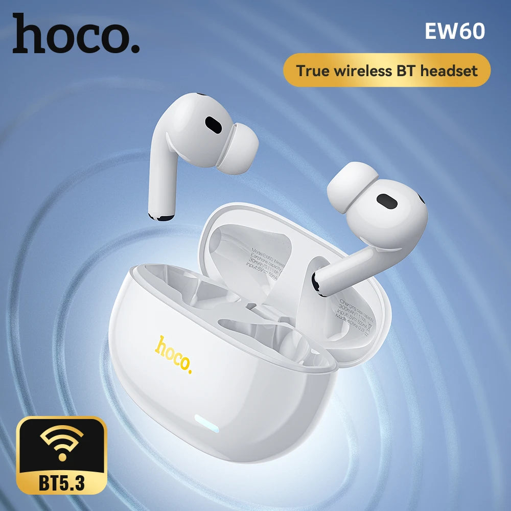 HOCO EW60 Bluetooth 5.0 Earbuds Wireless Hi-Res Audio Earphones Touch Control Waterproof Sports Headset with Mic for Running Fit