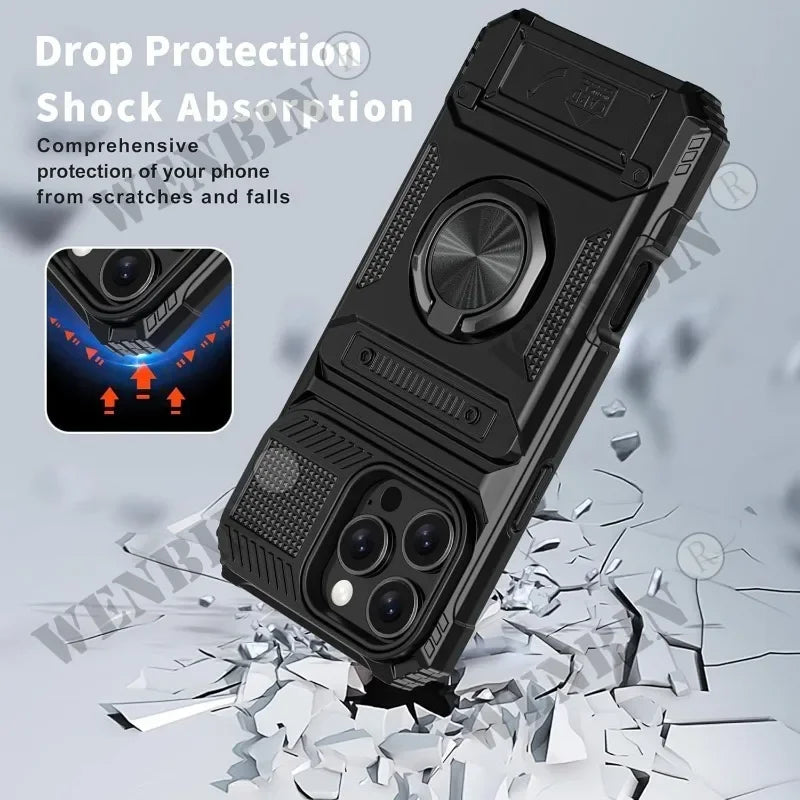 Magnetic iPhone Kickstand Wallet Case
