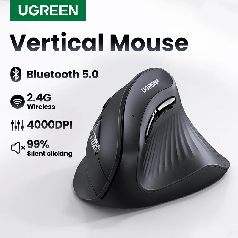 UGREEN 4000DPI Ergonomic Wireless Mouse