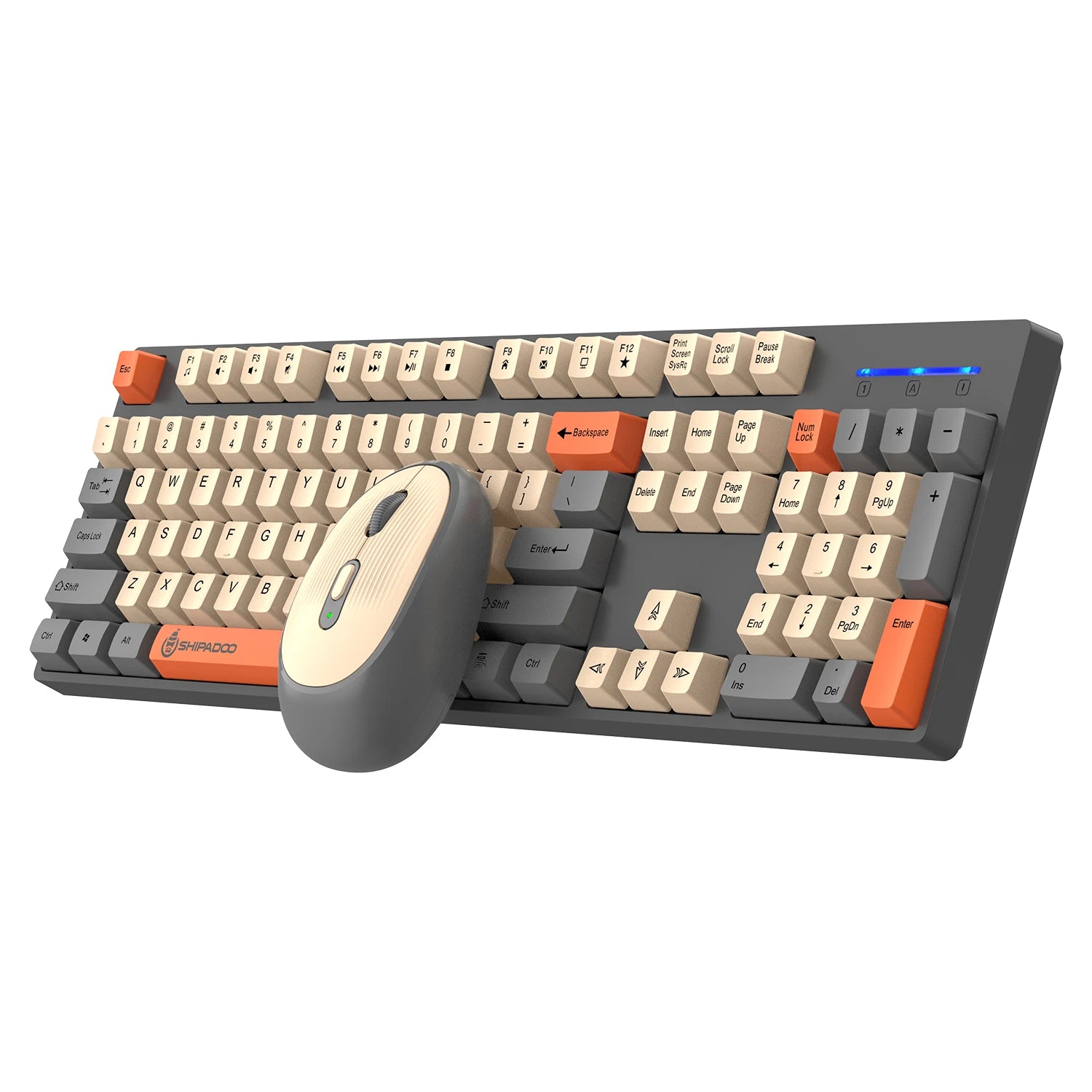 Shipadoo Gaming Wireless Keyboard and Mouse Combo Set,Computer Wireless Laptop Desktop Office PC Accessories Free Wireless Mouse