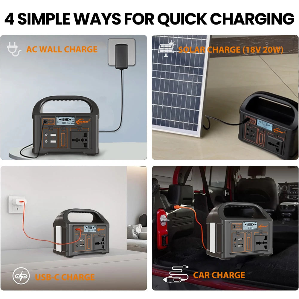 500W Portable Solar Power Station