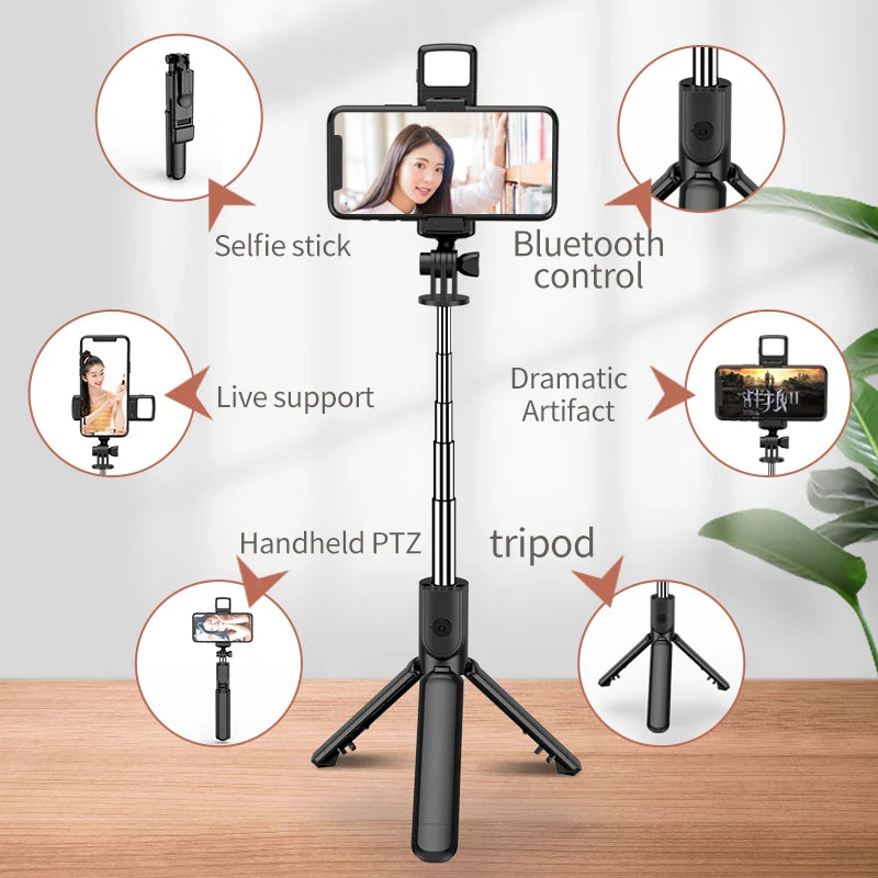 Bluetooth Smartphone Tripod With Fill Light