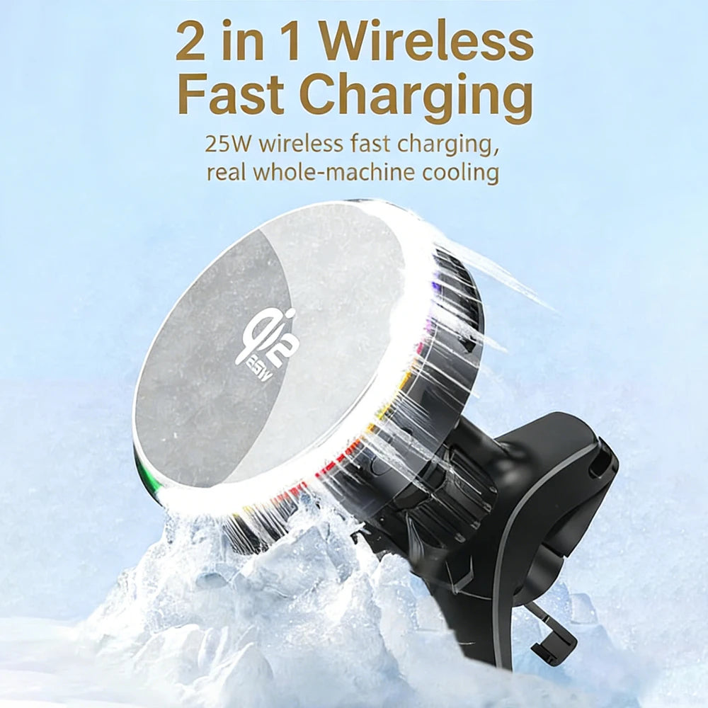 ACEFAST Qi2 25W Magnetic Car Charger
