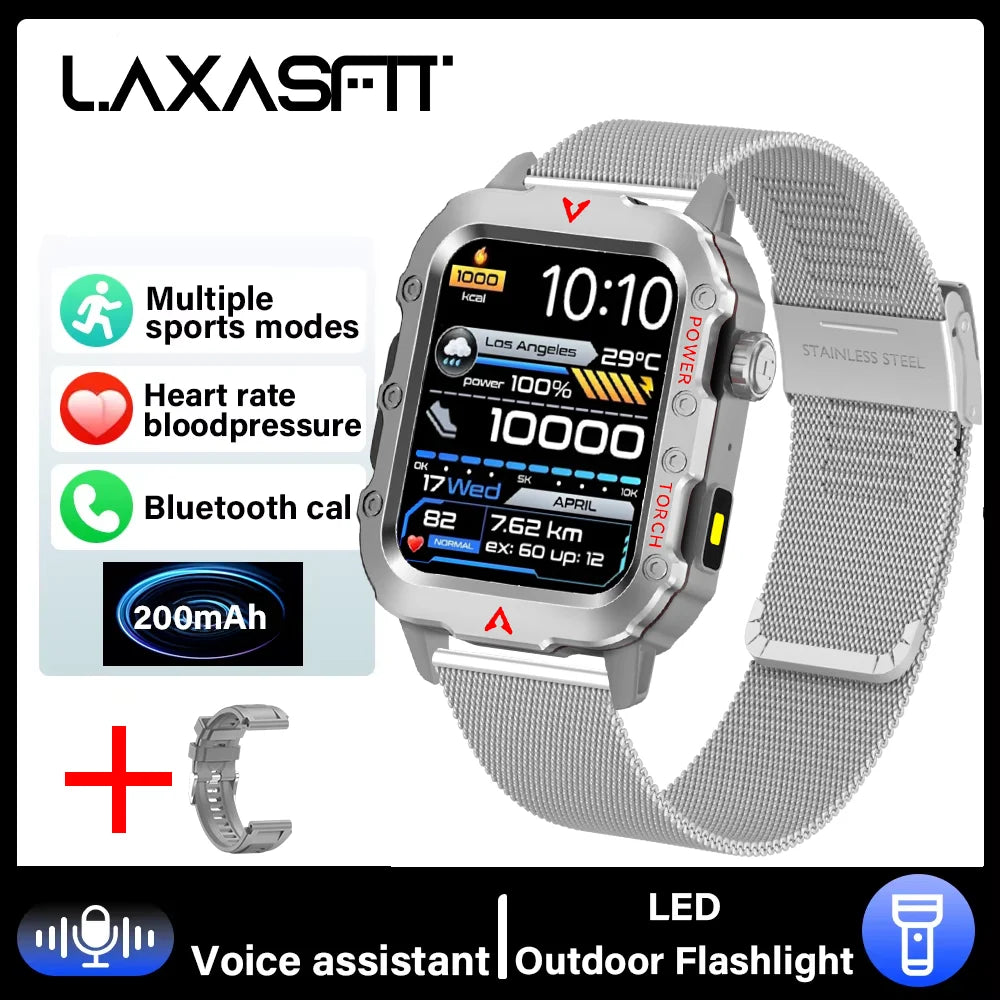 LAXASFIT Outdoor Bluetooth Call Smartwatch