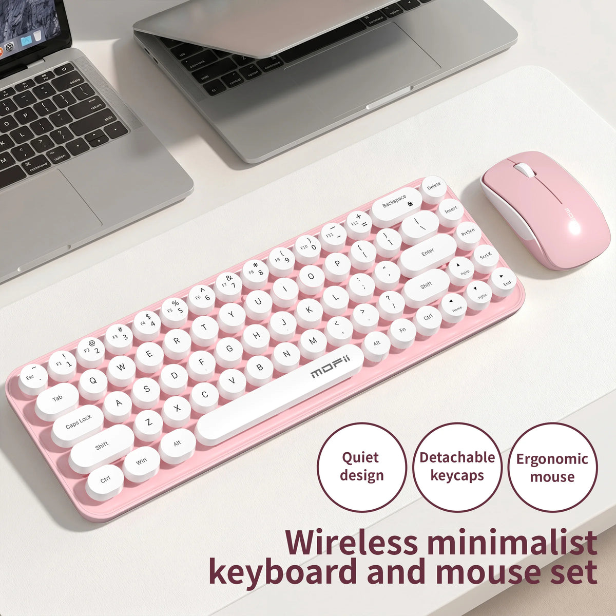 MOFII Idol Pink Wireless Keyboard Combo