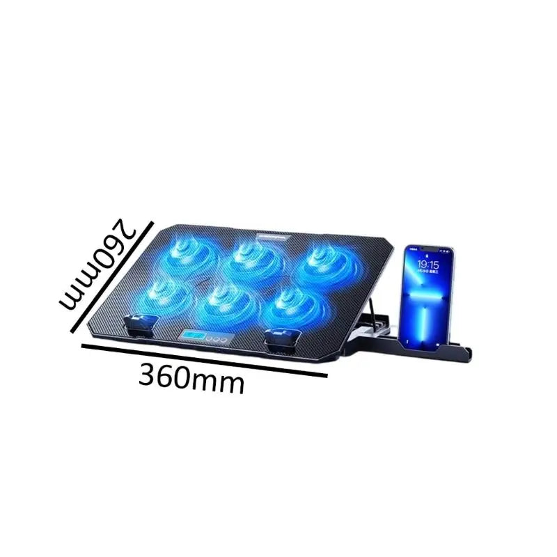 652F Six-Fan Laptop Cooling Pad