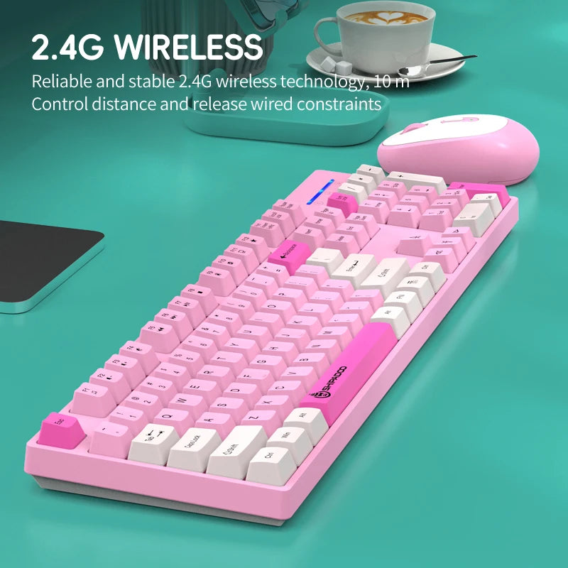 Shipadoo Gaming Wireless Keyboard and Mouse Combo Set,Computer Wireless Laptop Desktop Office PC Accessories Free Wireless Mouse
