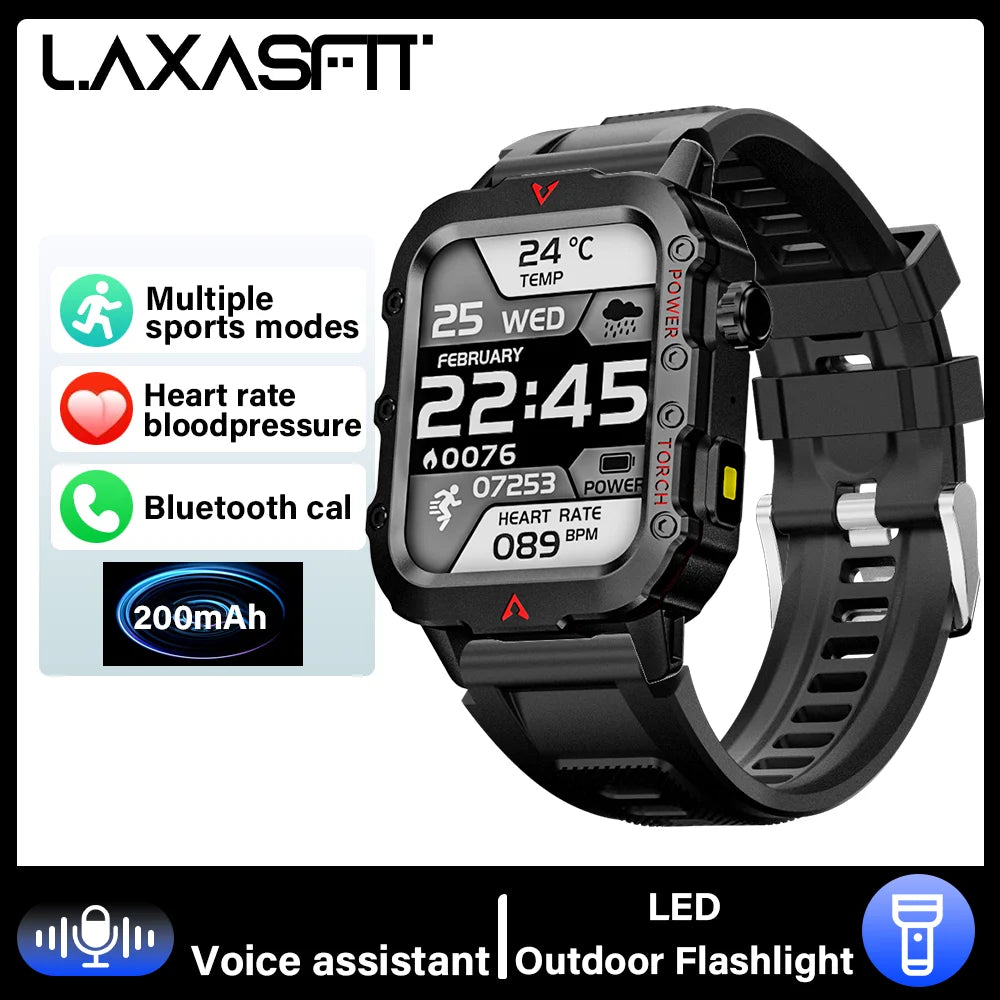LAXASFIT Outdoor Bluetooth Call Smartwatch