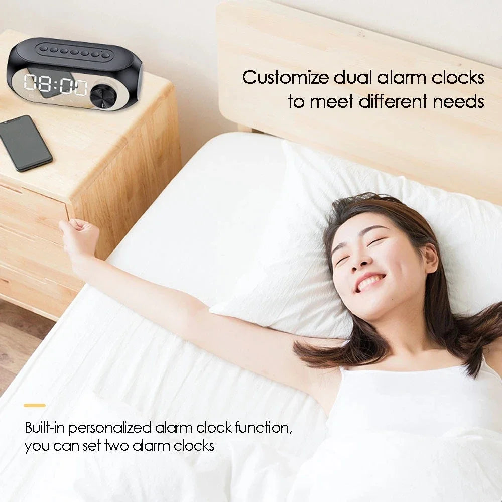 Portable Bluetooth Alarm Clock Speaker