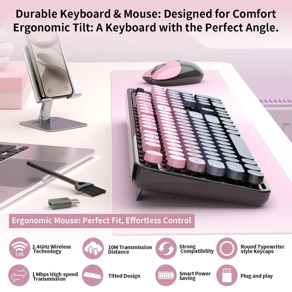 MOFII Sweet Wireless Keyboard Mouse Combo