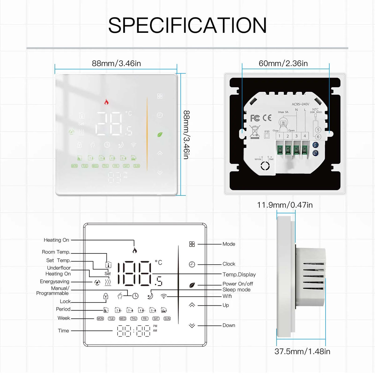 MOES ZigBee Smart Heating Thermostat